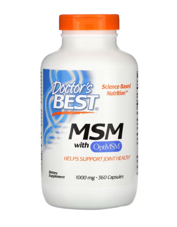 Doctor's Best, MSM with OptiMSM, 1000 mg, 360 Capsules
