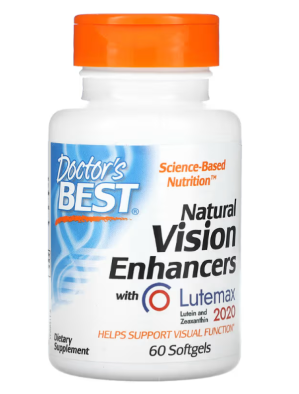 Doctor's Best, Natural Vision Enhancers with Lutemax 2020, 60 Softgels