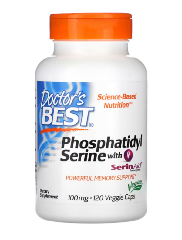 Doctor's Best, PhosphatidylSerine with SerinAid, 100 mg, 120 Veggie Caps