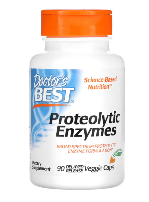 Doctor's Best, Proteolytic Enzymes, 90 Delayed Release Veggie Caps