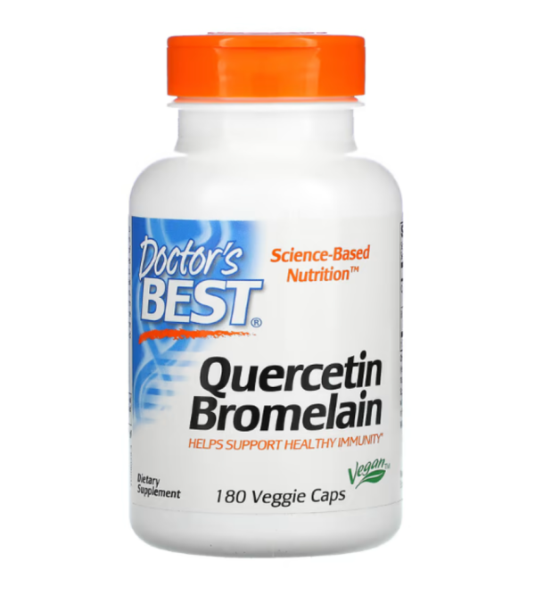 Doctor's Best, Quercetin Bromelain, 180 Veggie Caps