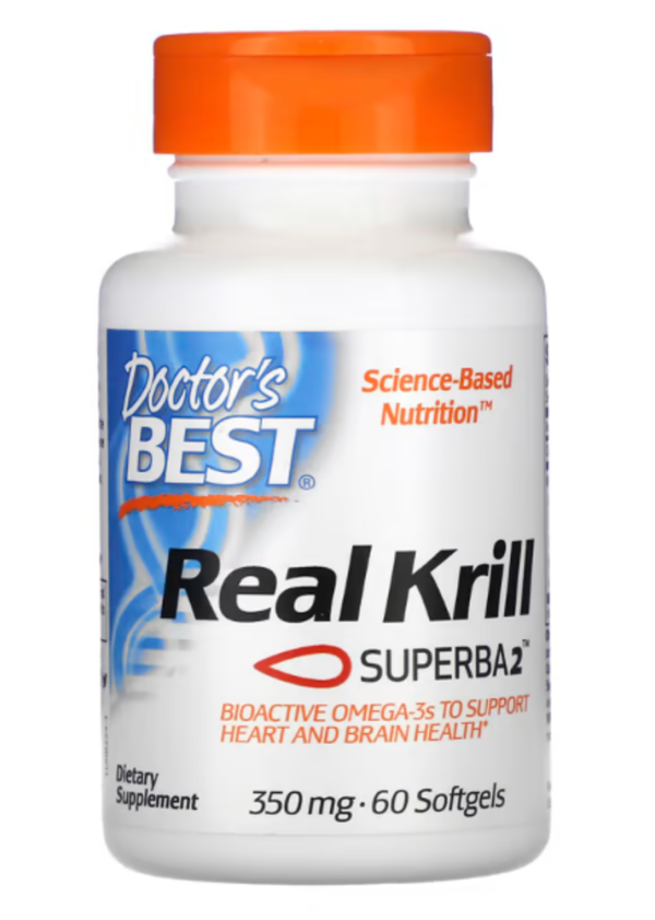 Doctor's Best, Real Krill, 350 mg, 60 Softgel