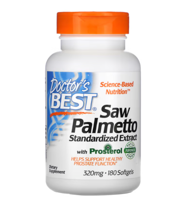 Doctor's Best, Saw Palmetto, Standardized Extract, 320 mg, 180 Softgels