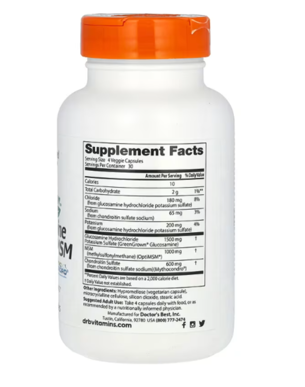 Doctor's Best, Vegan Glucosamine Chondroitin MSM, 120 Veggie Caps