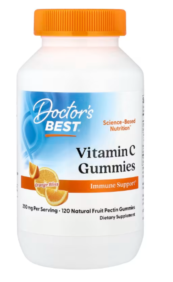Doctor's Best, Vitamin C Gummies, Orange Bliss, 250 mg, 120 Gummies (125 mg per Gummy)