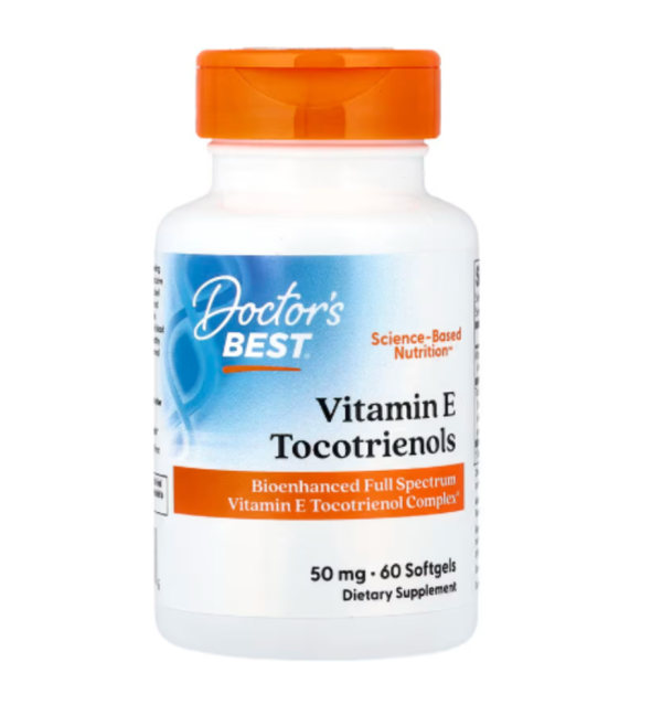 Doctor's Best, Vitamin E Tocotrienols with TocoGaia Ultra, 50 mg, 60 Softgels