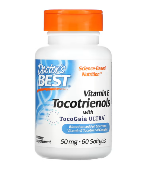 Doctor's Best, Vitamin E Tocotrienols with TocoGaia Ultra, 50 mg, 60 Softgels