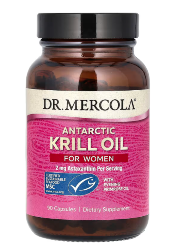 Dr. Mercola, Antarctic Krill Oil for Women, 90 Capsules