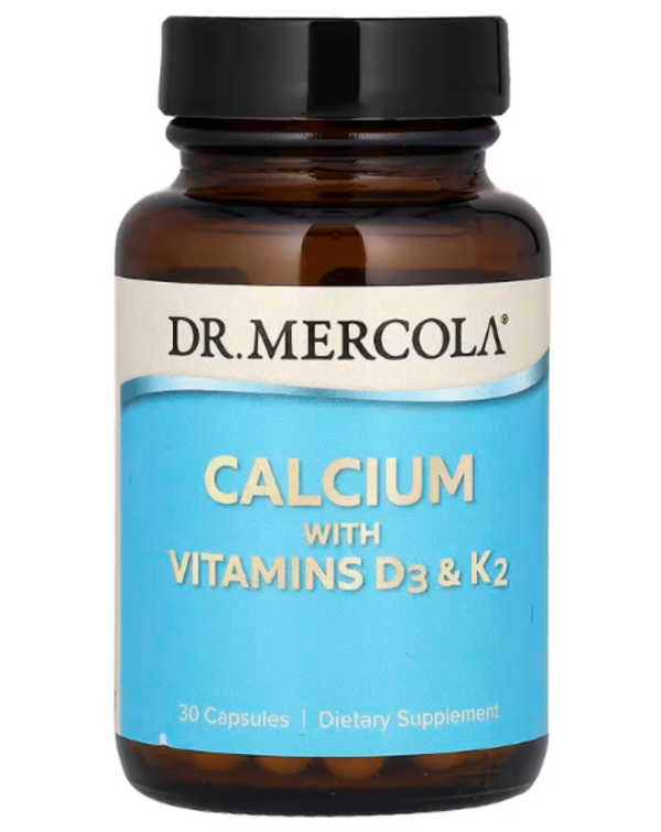 Dr. Mercola, Calcium with Vitamins D3 & K2, 30 Capsules