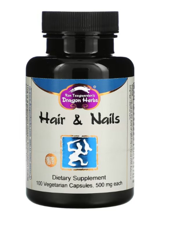Dragon Herbs ( Ron Teeguarden ), Hair & Nails, 500 mg, 100 Vegetarian Capsules