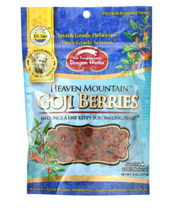 Dragon Herbs ( Ron Teeguarden ), Heaven Mountain Goji Berries, 8 oz (227 g)