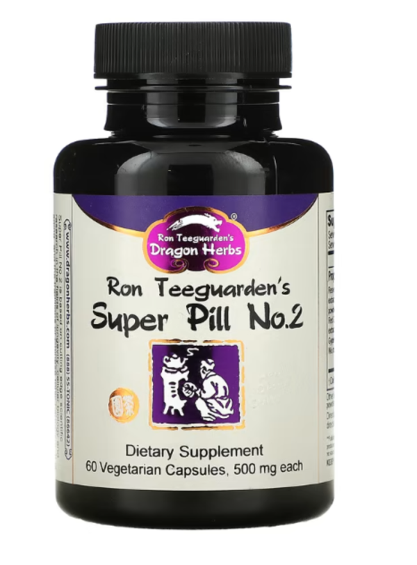 Dragon Herbs ( Ron Teeguarden ), Super Pill No. 2, 500 mg, 60 Vegetarian Capsules