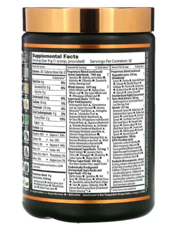 Dragon Herbs ( Ron Teeguarden ), Tonic Alchemy, The Ultimate SuperTonic Superfood Blend, 9.5 oz (270 g)