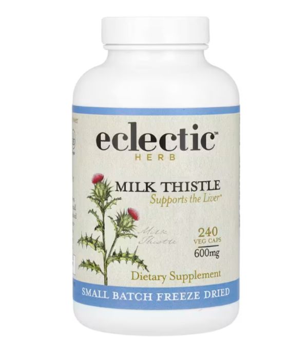 Eclectic Institute, Freeze-Dried Fresh, Milk Thistle, 600 mg, 240 Caps