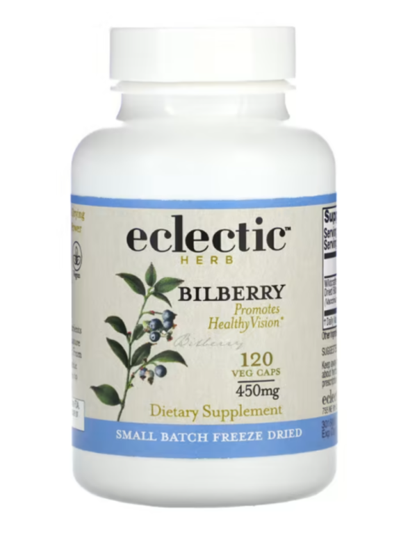 Eclectic Institute, Herb, Bilberry, 450 mg, 120 Veg Caps