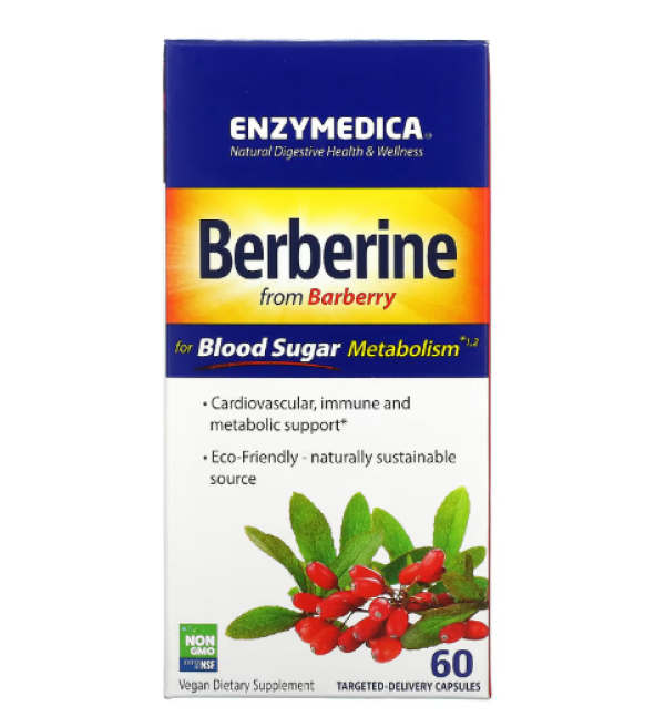 Enzymedica, Berberine, 60 Targeted-Delivery Capsules