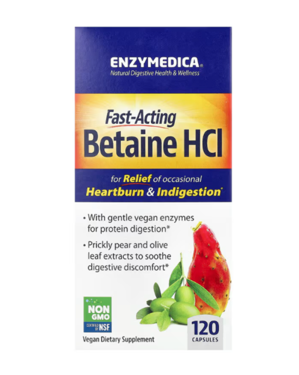 Enzymedica, Betaine HCl, 120 Capsules