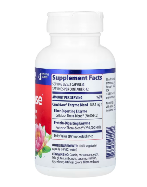 Enzymedica, Candidase, 84 Capsules