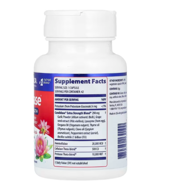 Enzymedica, Candidase, Extra Strength, 42 Capsules