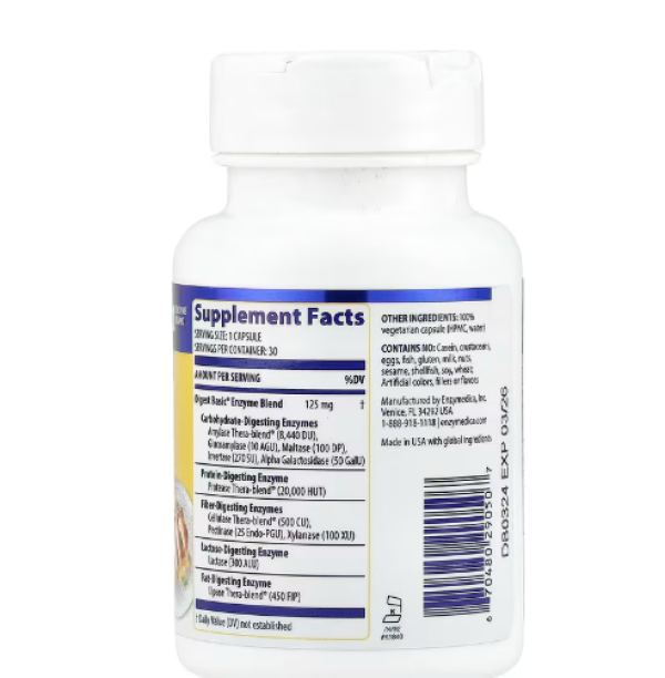 Enzymedica, Digest Basic®, 30 Capsules