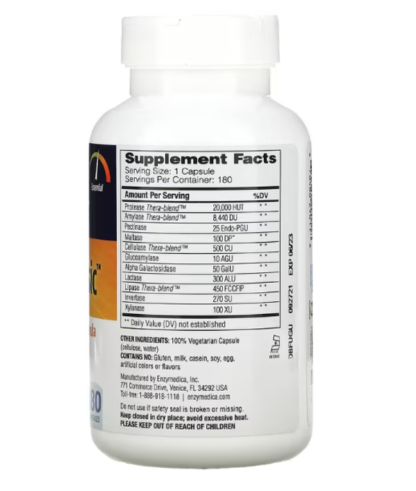Enzymedica, Digest Basic, Essential Enzyme Formula, 180 Capsules