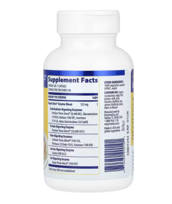 Enzymedica, Digest Basic, Essential Enzyme Formula, 90 Capsules