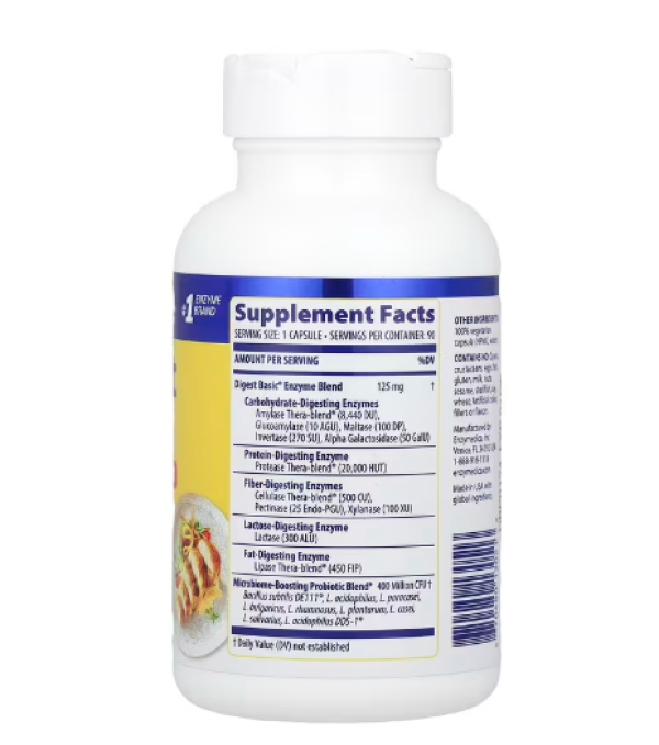 Enzymedica, Digest Basic® + Probiotics, 90 Capsules