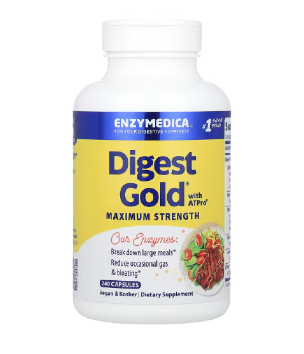 Enzymedica, Digest Gold® with ATPro®, Maximum Strength, 240 Capsules