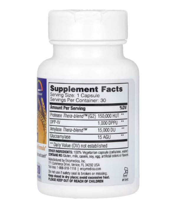 Enzymedica, GlutenEase, Extra Strength, 30 Capsules