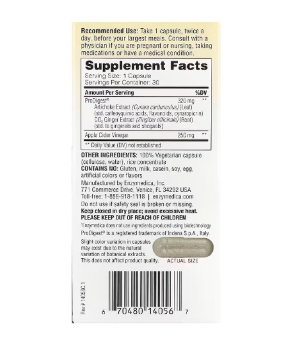 Enzymedica, Gut Motility™, Digestive Transport Support, 30 Capsules