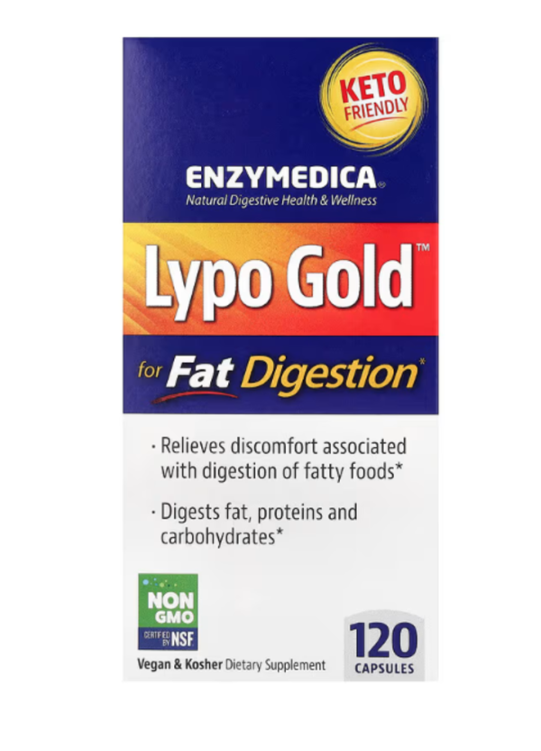 Enzymedica, Lypo Gold, For Fat Digestion, 120 Capsules