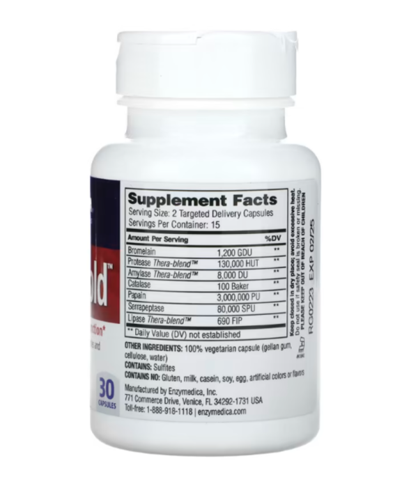 Enzymedica, Repair Gold, Muscle, Tissue and Joint Function, 30 Capsules