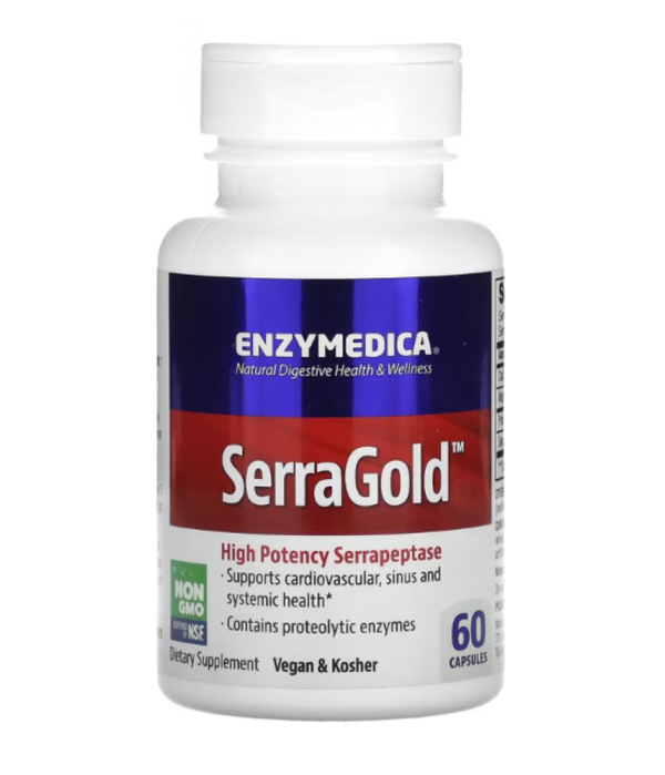 Enzymedica, SerraGold, High Potency Serrapeptase, 60 Capsules