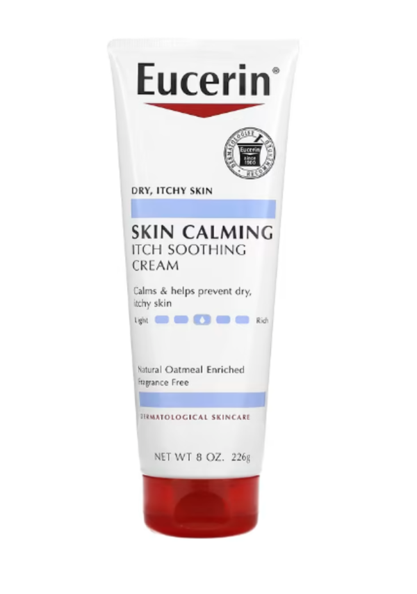 Eucerin, Skin Calming Itch Soothing Cream, Dry, Itchy Skin, Fragrance Free, 8 oz (226 g)