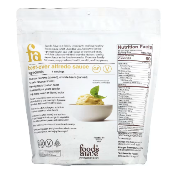 Foods Alive, Nutritional Yeast Flakes, Unfortified, 2 lb (907 g)
