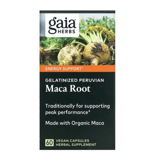 Gaia Herbs, Gelatinized Peruvian Maca Root, 60 Vegan Capsules