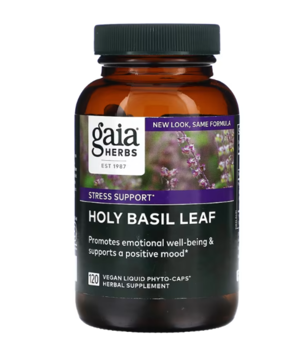 Gaia Herbs, Holy Basil Leaf, 120 Vegan Liquid Phyto-Caps