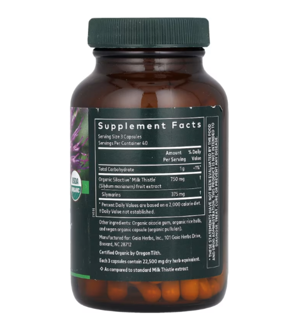 Gaia Herbs, Milk Thistle, 120 Vegan Capsules