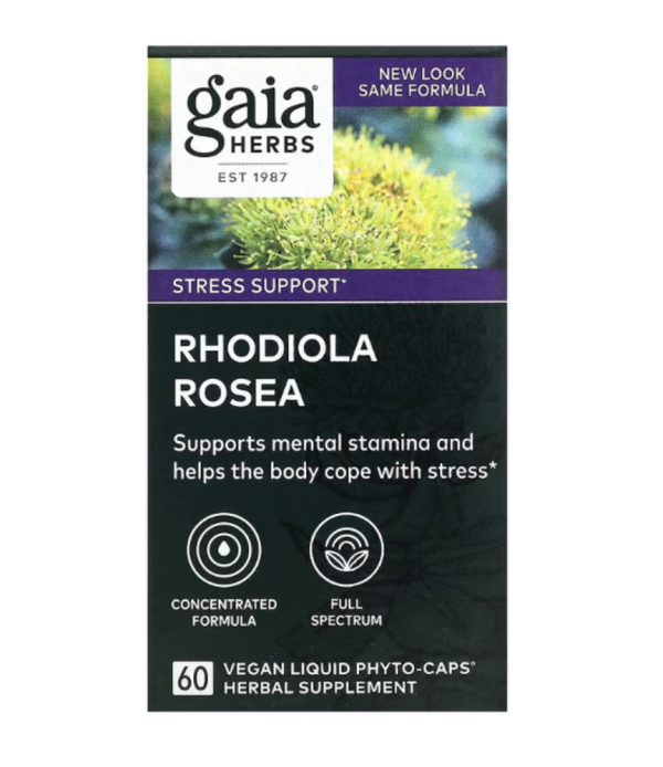 Gaia Herbs, Rhodiola Rosea, 60 Vegan Liquid Phyto-Caps