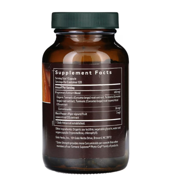 Gaia Herbs, Turmeric Supreme, Extra Strength, 120 Vegan Liquid Phyto-Caps