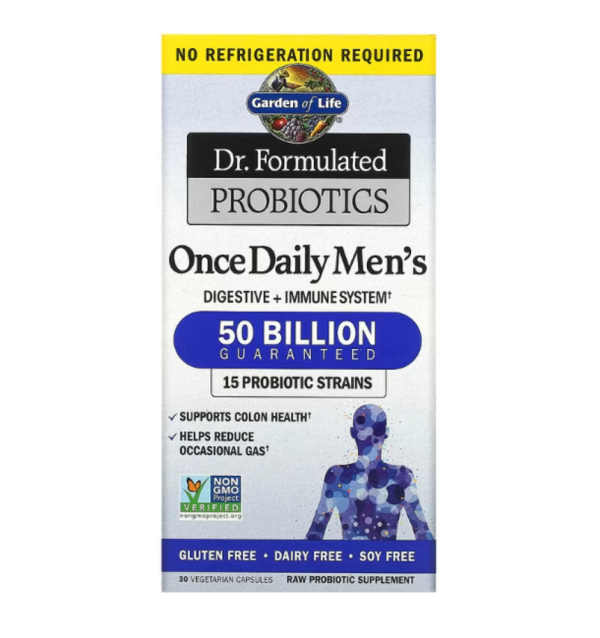 Garden of Life, Dr. Formulated Probiotics, Once Daily Men's, 50 Billion, 30 Vegetarian Capsules