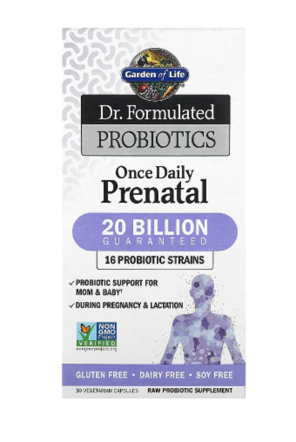 Garden of Life, Dr. Formulated Probiotics, Once Daily Prenatal, 30 Vegetarian Capsules