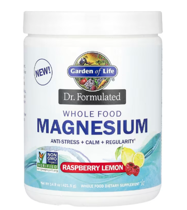 Garden of Life, Dr. Formulated, Whole Food Magnesium, Raspberry Lemon, 14.9 oz (421.5 g)