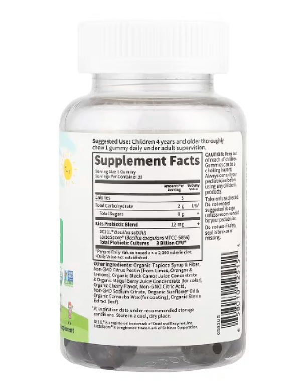 Garden of Life, Kids Probiotic Gummies, Cherry, 3 Billion CFU, 30 Vegetarian Gummies