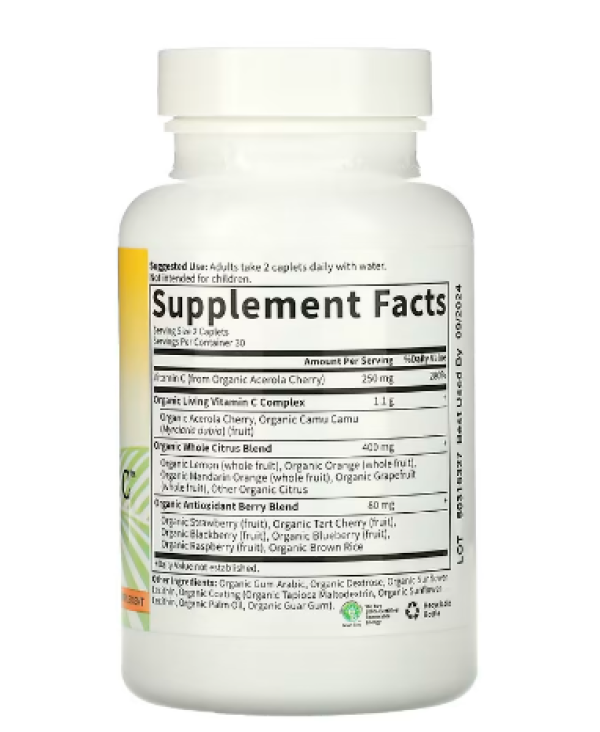 Garden of Life, Living Vitamin C, 60 Vegetarian Caplets