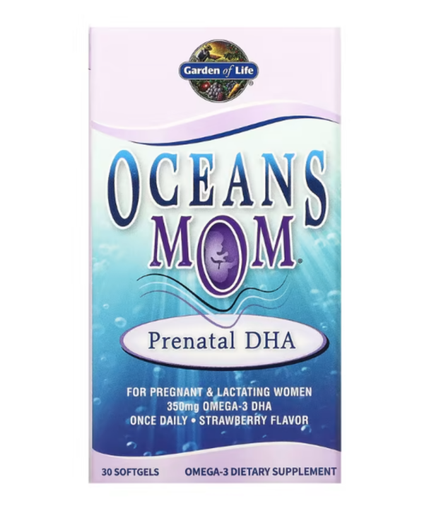 Garden of Life, Oceans Mom, Prenatal DHA, Strawberry, 350 mg, 30 Softgels