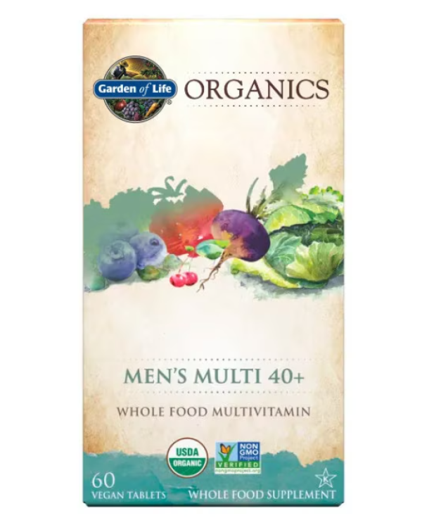 Garden of Life Organics Men's Multi 40 Plus -- 60 Vegan Tablets