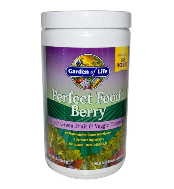 Garden of Life, Perfect Food Berry, Super Green Fruit & Veggie Formula, 8.5 oz (240 g)