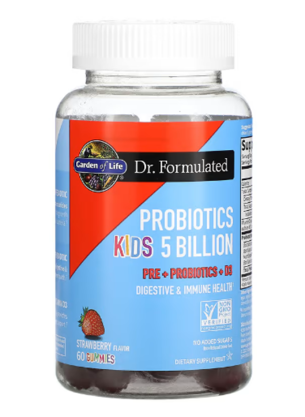 Garden of Life, Probiotics Kids. Strawberry, 5 Billion, 60 Gummies
