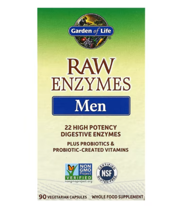 Garden of Life, RAW Enzymes, Men, 90 Vegetarian Capsules